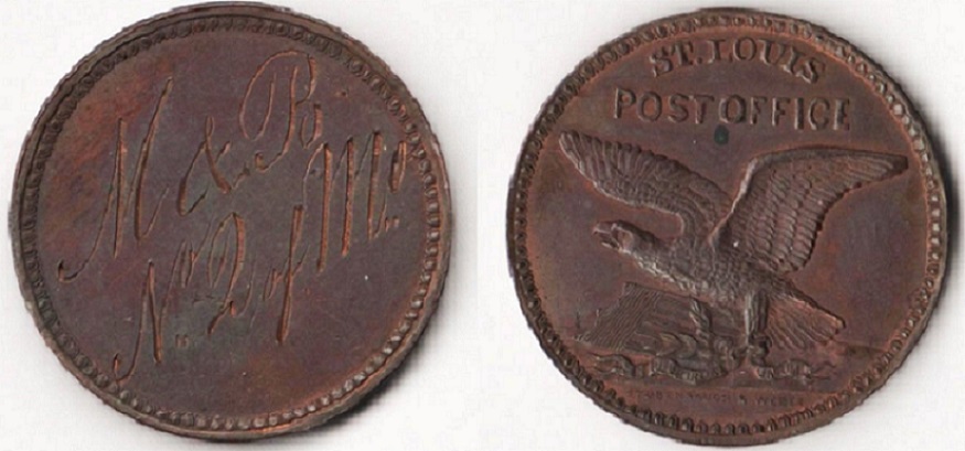 1850's-St.-Louis-Post-Office-Token